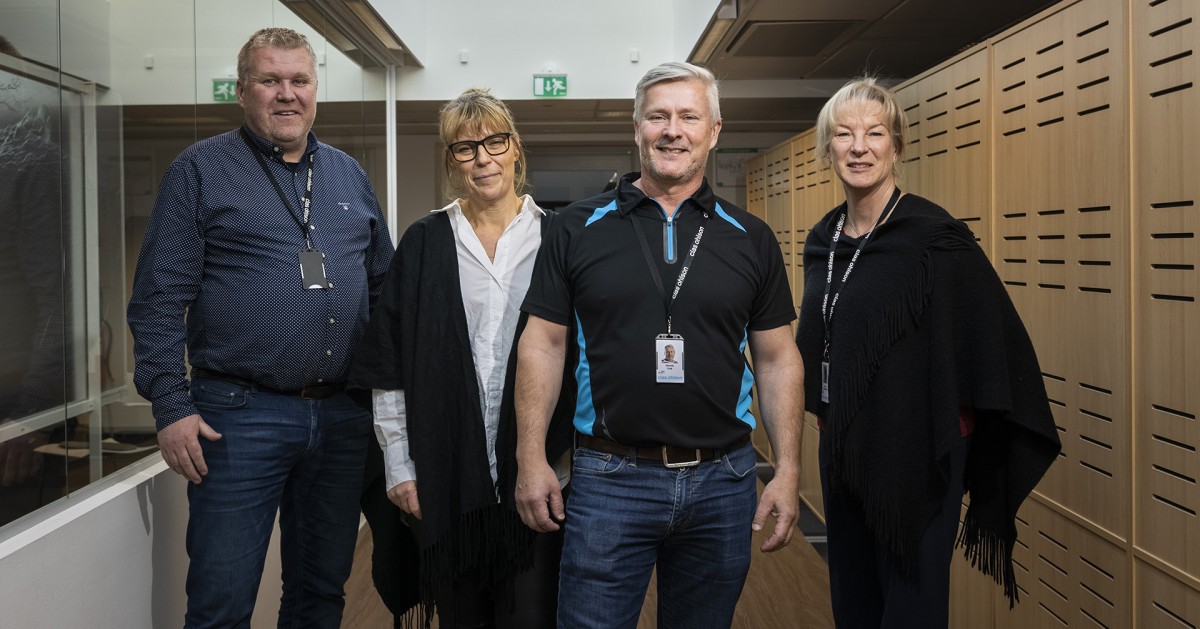 Henrik Andersson, Karin Lundin, Dennis Frid och Linnea Pros-Wermé.
