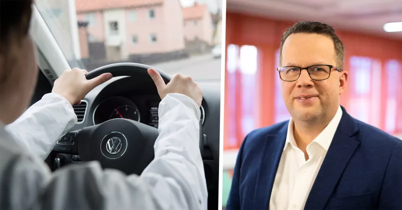 Unionen vill höja milersättningen. Person som kör bil/Martin Linder, förbundsordförande Unionen.
