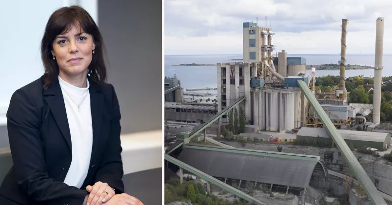 Karin Comstedt Webb och Cementas fabrik i Slite