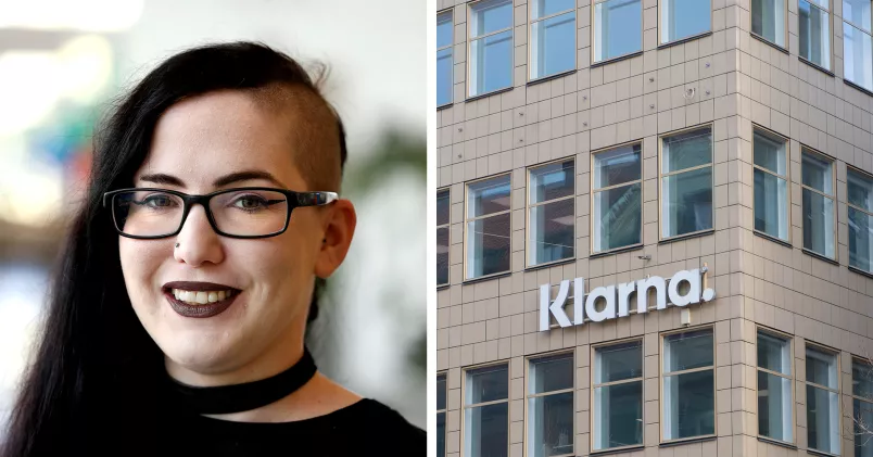 Till vänster Sen Kanner, till höger byggnaden Klarna