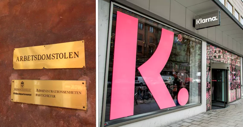 Arbetsdomstolen och Klarnas kontor.