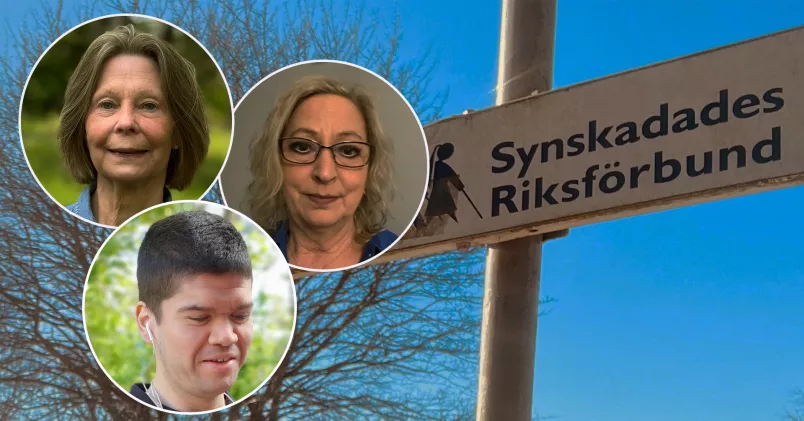 En skylt på synskadades riksförbund