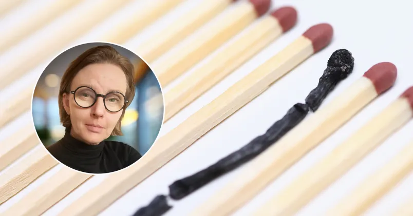 unga_stress tändstickor som håller på att brinna ut