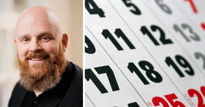 Magnus Stalby siffror i en kalender