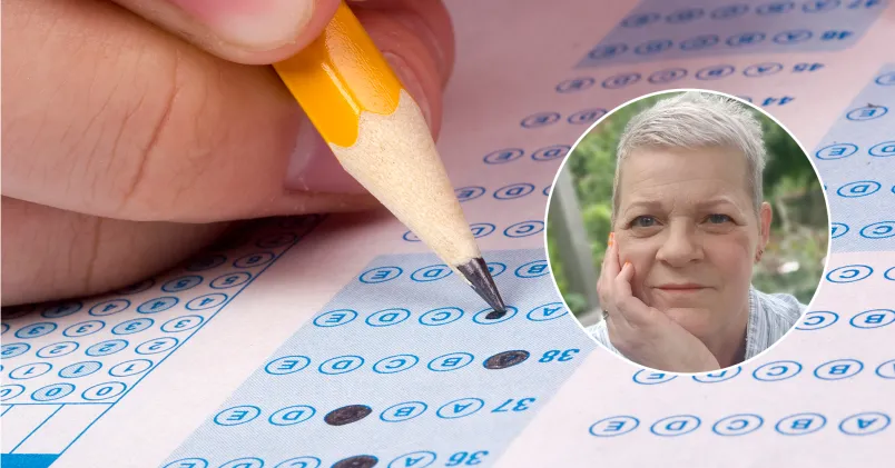 Ett prov med testresultat