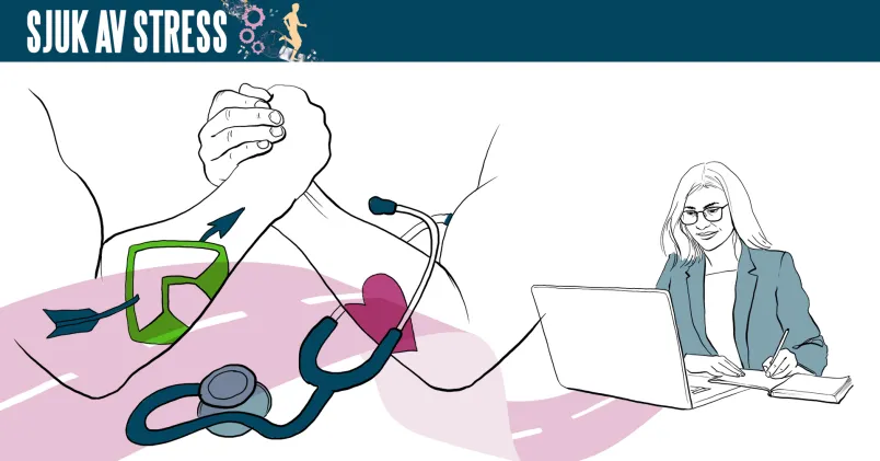 Två händer som bryter arm