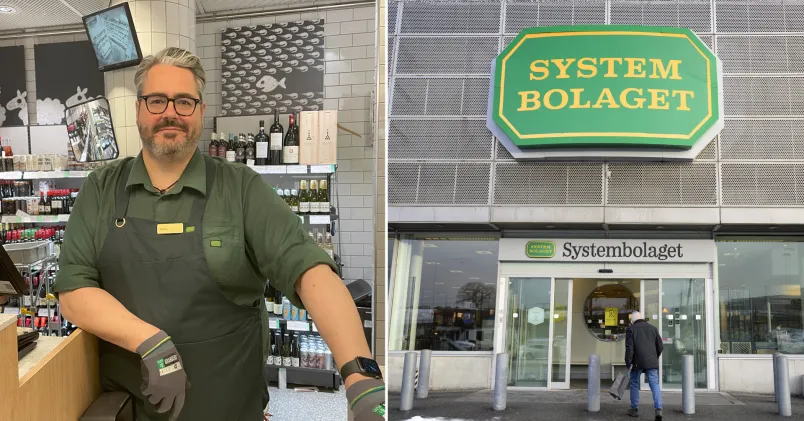 Jonas Alshorn, butiksanställd på Systembolaget. Jonas Alshorn, butiksanställd på Systembolaget.