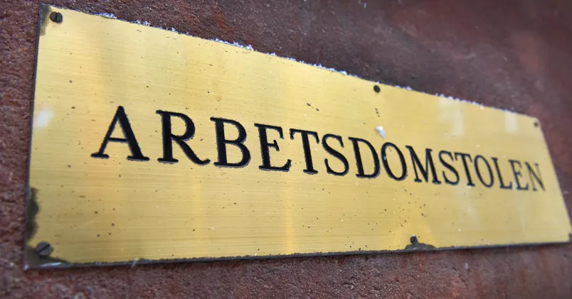 Arbetsdomstolen Skylt på arbetsdomstolen