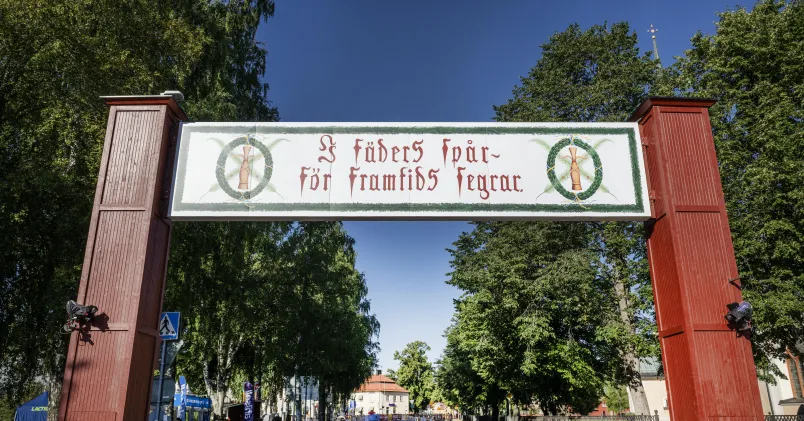 Målportalen Vasaloppet i Mora.