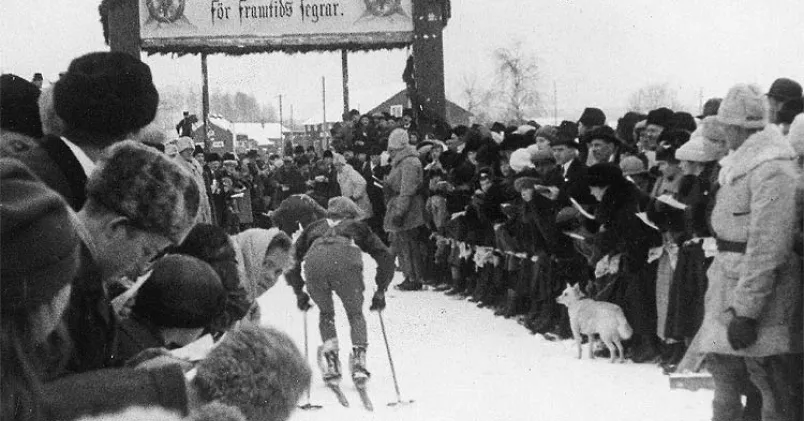 Vasaloppsmålet i Mora, från 1900-talets första hälft.