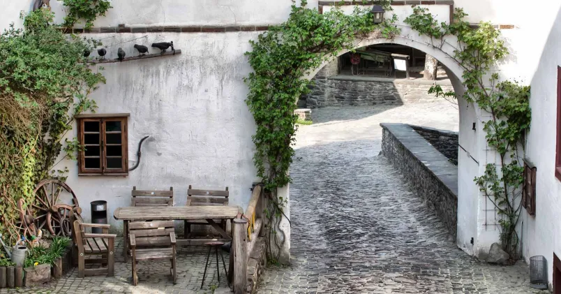 Medeltida gård Foto: Colourbox