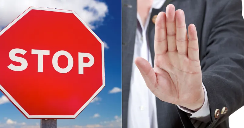 Stopptecken och stopphand