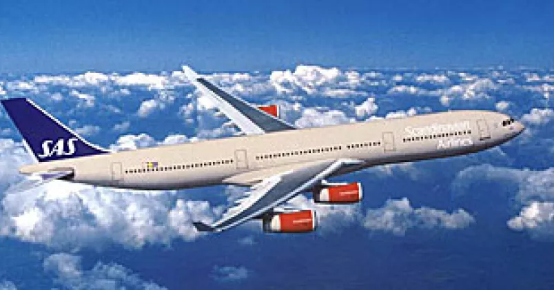 SAS-Airbus i luften