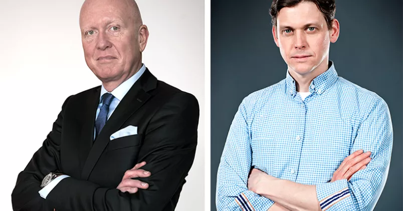 Peter Jeppson till vänster, Niklas Hjert till höger.