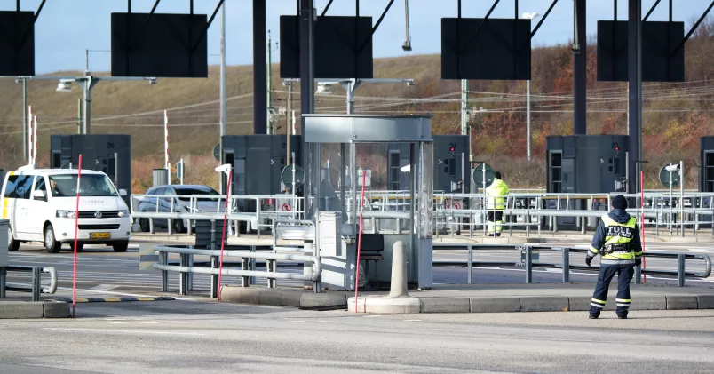 Betalstation på svenska sidan av Öresundsbron. Erland Vinberg / TT