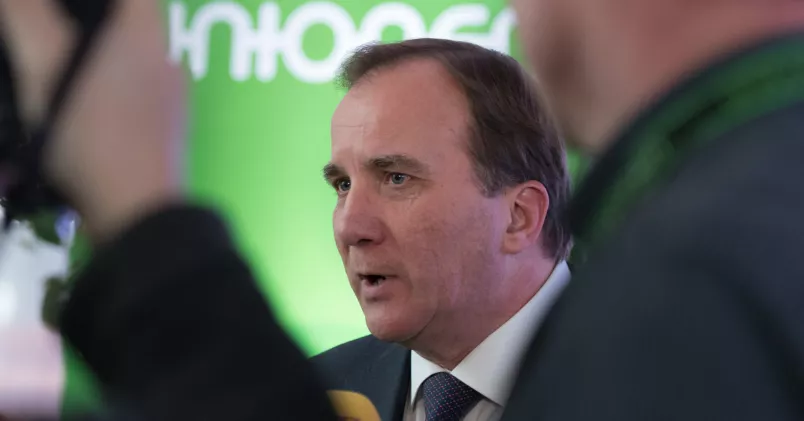 Stefan Löfven på Unionens kongress.