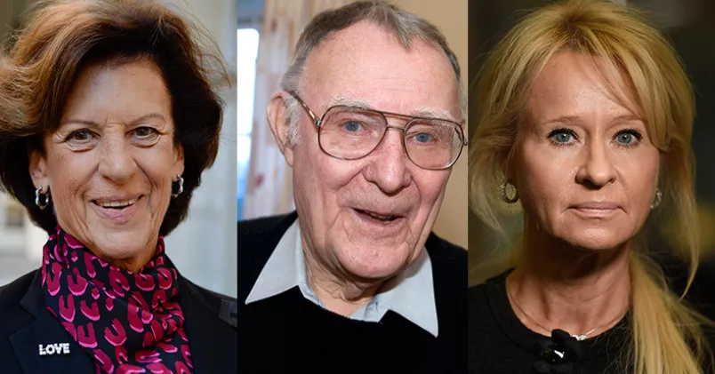 Vad har Antonia Ax:son Johnsson, Ingvar Kamprad och Annika Falkengren gemensamt? Erfarenhet! Montage (Jessica Gow/TT, Hans Runesson/TT, Jonas Ekströmer/TT).