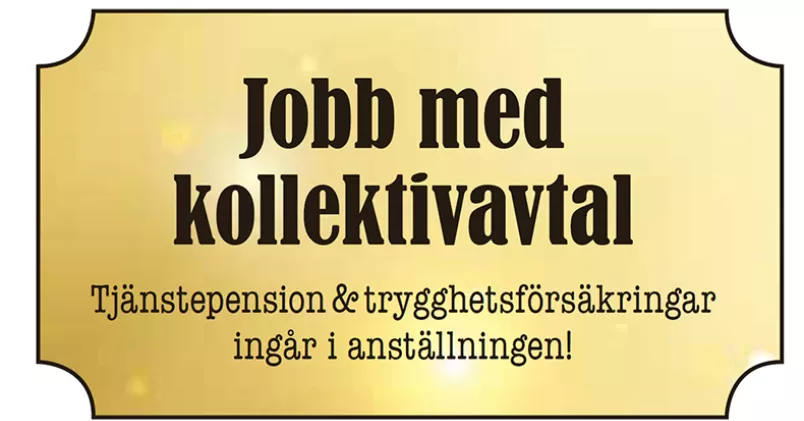 Så här tänker sig AMF att en kvalitetsstämpel för arbetsplatser med kollektivavtal skulle kunna se ut. AMF