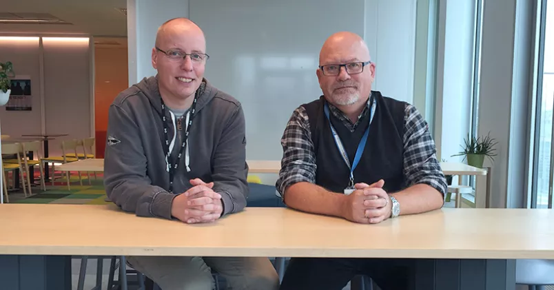 Peter Hagberg och Christer Sandberg ser många fördelar med att slå ihop fackklubbar inom samma koncern. Kollega