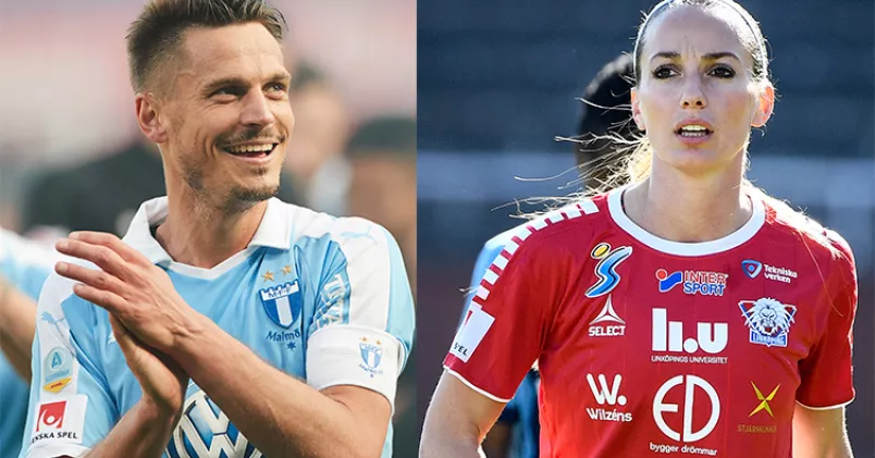 Markus Rosenberg (till vänster) och Kosovare Asllani (till höger).