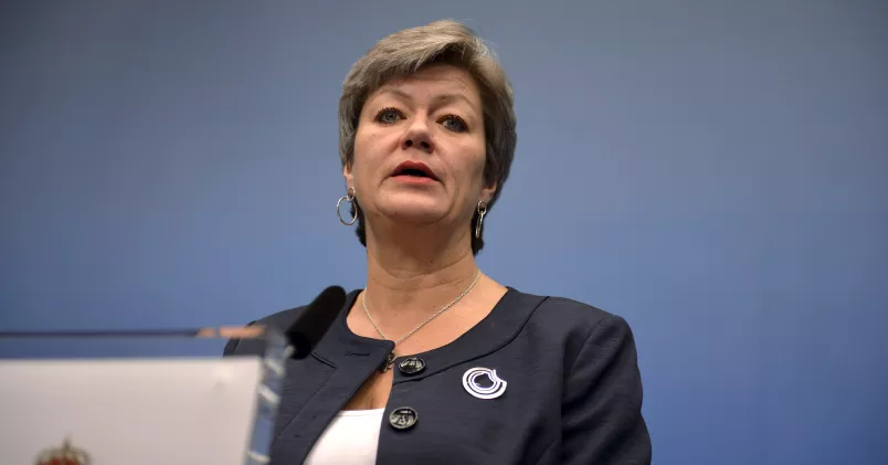 Arbetsmarknadsminister Ylva Johansson (S). Vilhelm Stokstad / TT