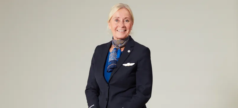 Arbetskläder Annika Lolic, Steward på SAS, Stockholm.