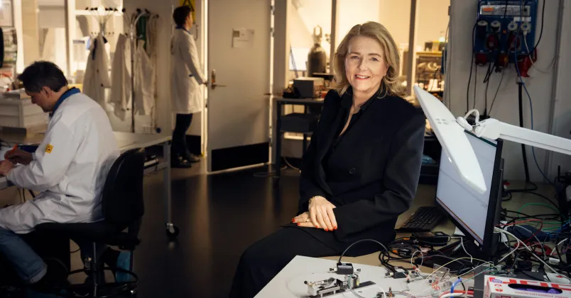 Charlotta Sund, Vd för det statliga Svenska Rymdaktiebolaget, eller SSC (Swedish Space Corporation).
