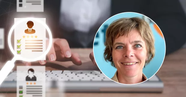 En hemsida med bilder på profiler. Till höger Sofia Edvardsson