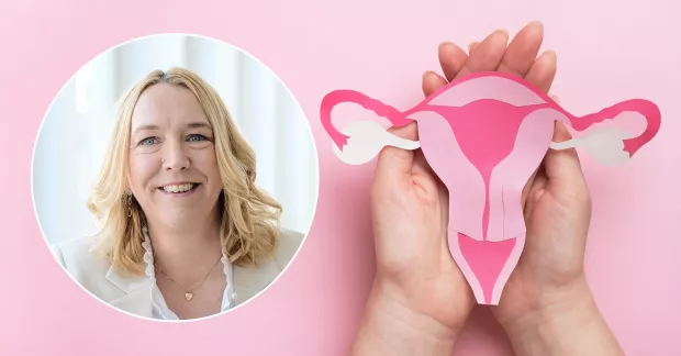 Till höger Carita Sturesson, till vänster en livmoder