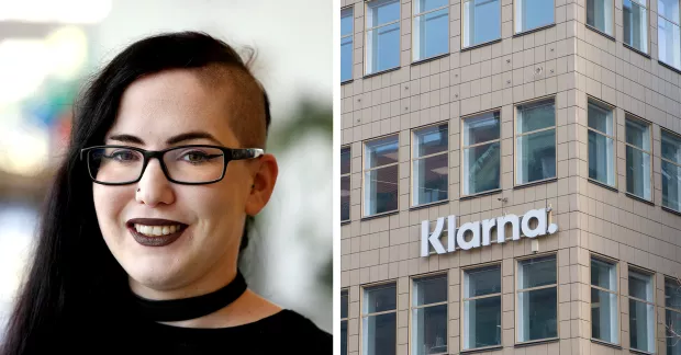 Till vänster Sen Kanner, till höger byggnaden Klarna