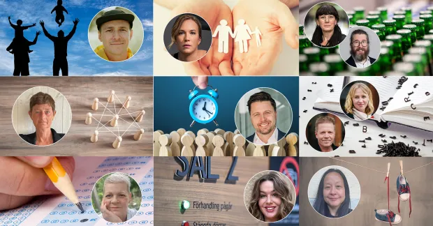 små bilder på ansikten