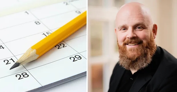 en almanacka och Magnus Stalby