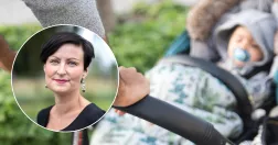 SAndra Lindström Pappa och barnvagn