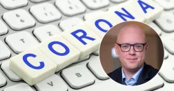 tangentbord med bokstäverna corona. Patrik Nordqvist