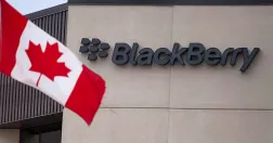 Kanadensisk flagga utanför Blackberry.