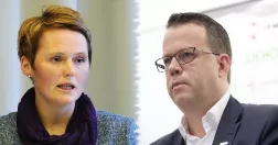 Anna-Karin Hatt till vänster, Martin Linder till höger.