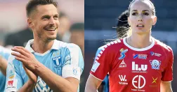 Markus Rosenberg (till vänster) och Kosovare Asllani (till höger).