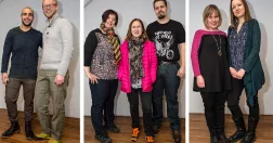  1: Samuel  Somo och Niklas von Braun. Bild 2: Alexander Stålnacke, Eva Bönnemark Linna, Lotta Scherman. Bild 3: Lena Hartihainen och Sisella Holfsten. 