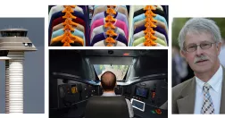 Flygtorn på Arlanda (till vänster), kläder (mitten), Sverker Olofsson (till höger).