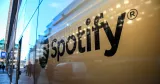 Spotify-skylt utanför företagets kontor i Stockholm.