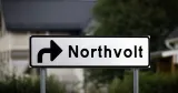 Bild på en skylt med namnet Northvolt