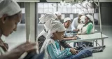Arbetare i en textilfabrik i Addis Abeba, ‎Etiopien.